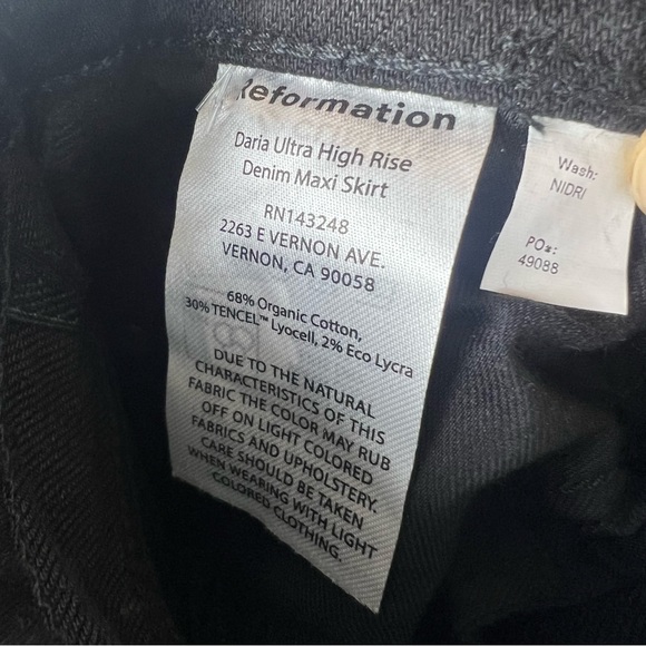 NEW Reformation Daria Ultra High Waist Denim Skirt - Nidri - Picture 7 of 13